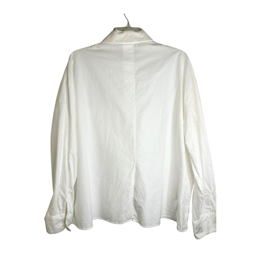 Djerf Avenue Breezy Shirt – White, Size XL - Picture 4 of 4